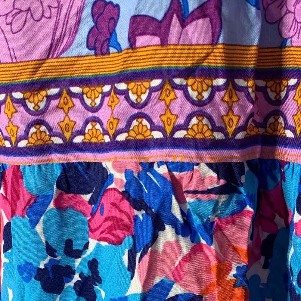 Umgee NWT Boutique Boho Hippy Floral Print Dress XL - 2X Periwinkle Lave… - Picture 6 of 12